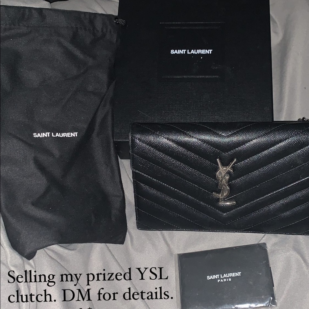 Saint Laurent Black Monogramme Chain Wallet Bag - Picture 2 of 13